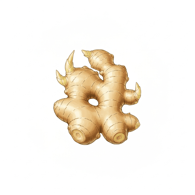 Ginger - ขิง (King) Ginger (ขิง (King)) Ghibli style botanical illustration