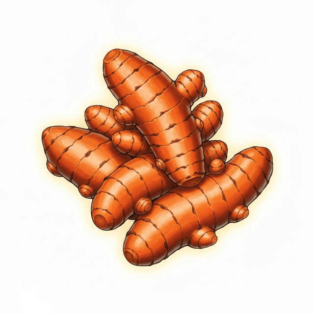 Turmeric - ขมิ้น (Kamin) Turmeric (ขมิ้น (Kamin)) Ghibli style botanical illustration